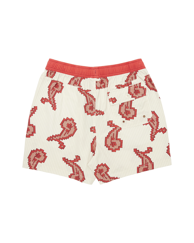 2 BIT BEACH SHORT - WHITE