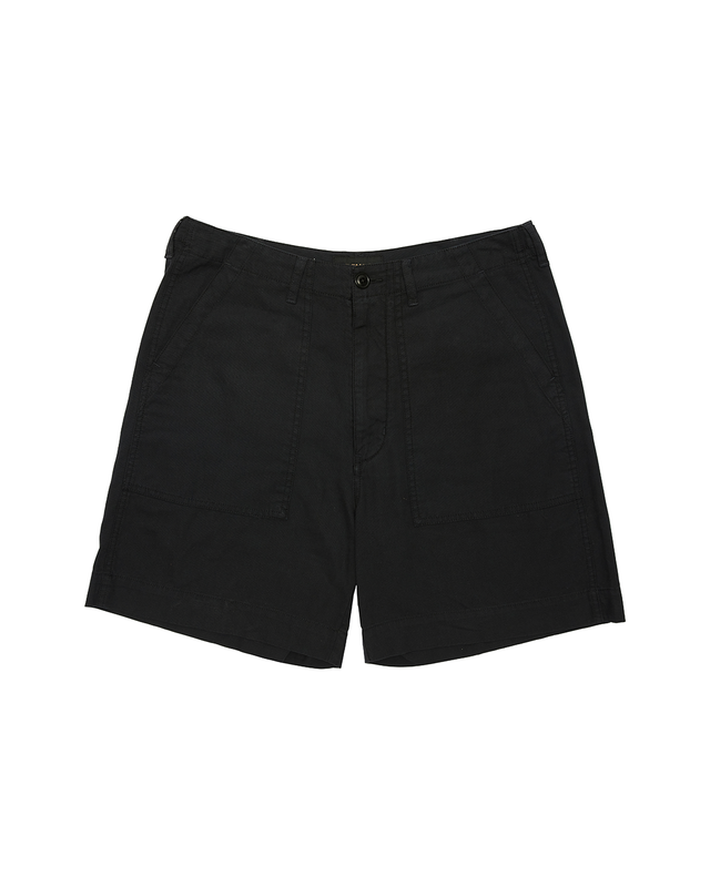 POPLIN HARRIS FATIGUE SHORT - BLACK