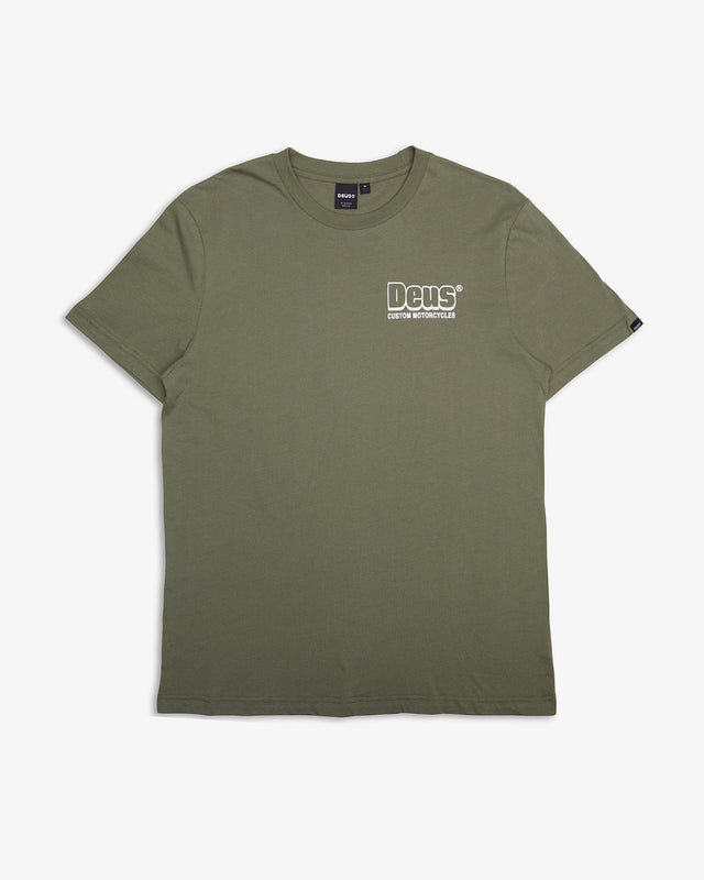 BROADCAST TEE - LICHEN GREEN