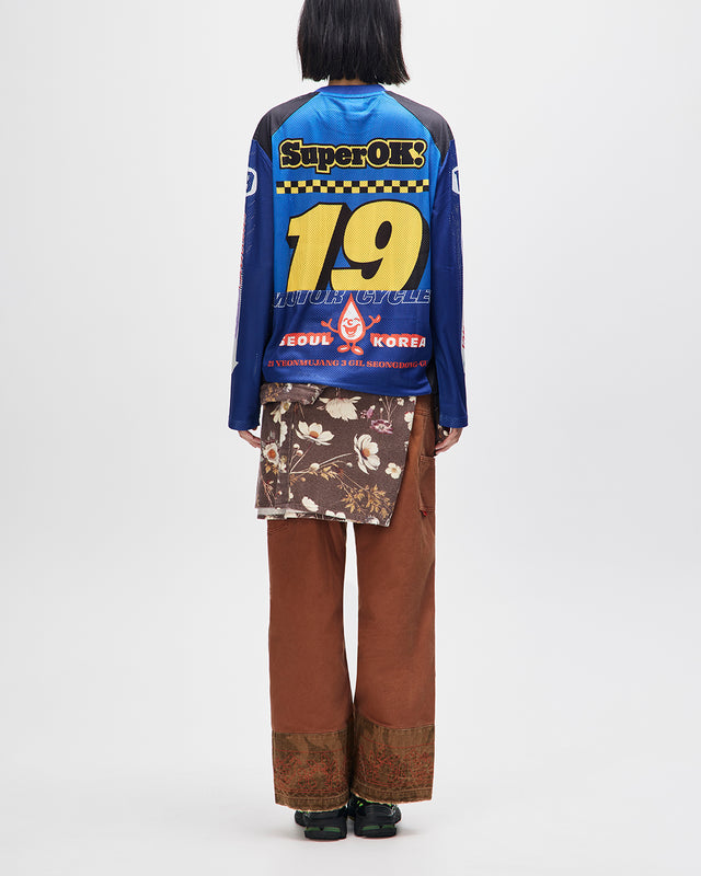 MOSS GATHER MOTO TOP - BLUE LIGHT