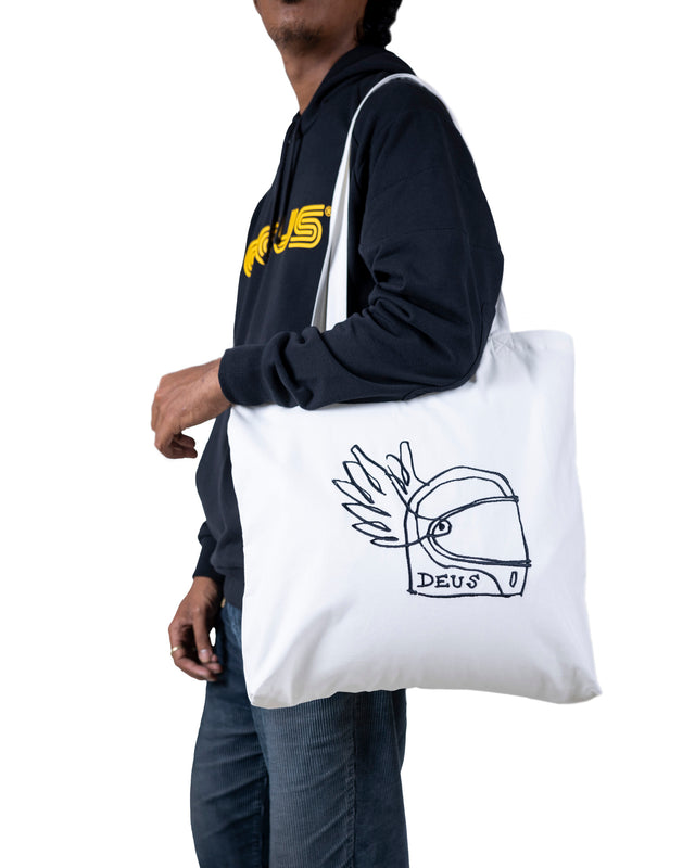 HELMET TOTE BAG - VINTAGE WHITE