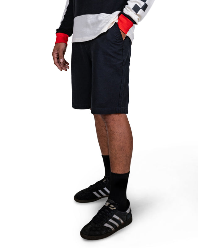 HANK REVERSE TWILL SHORT - BLACK