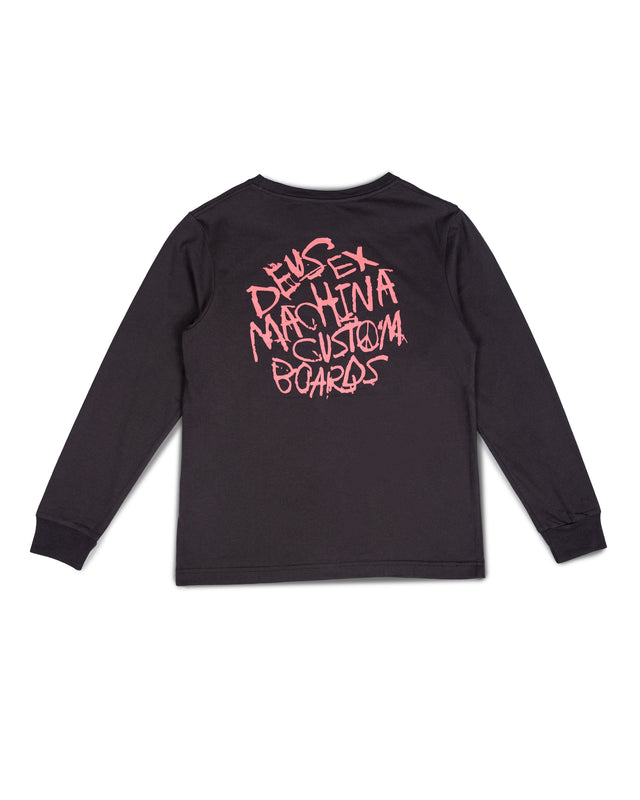 KIDS SCRAWLER LS TEE - ANTHRACITE