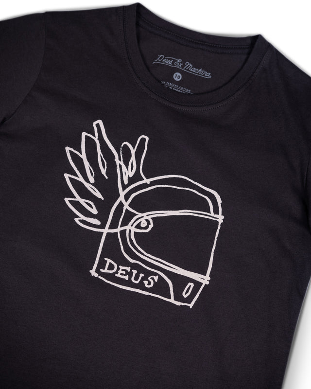 KIDS HELMET TEE - ANTHRACITE