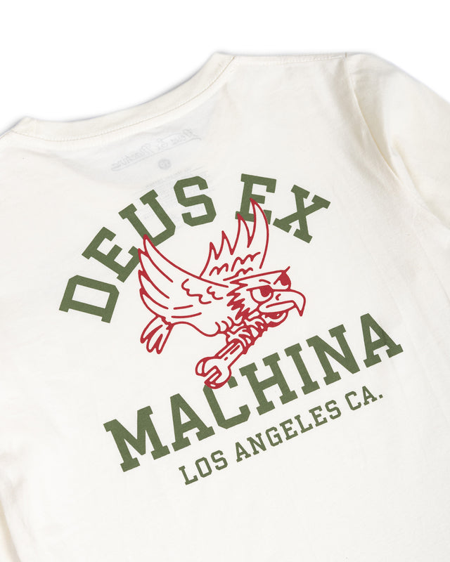 KIDS QUICK BEACK LS TEE - VINTAGE WHITE