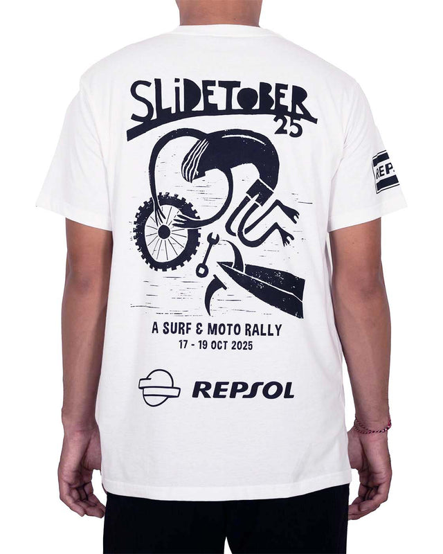 SLIDETOBER 2025 TEE - WHITE