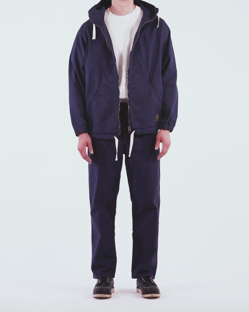 Waxed Landing Parka - Navy