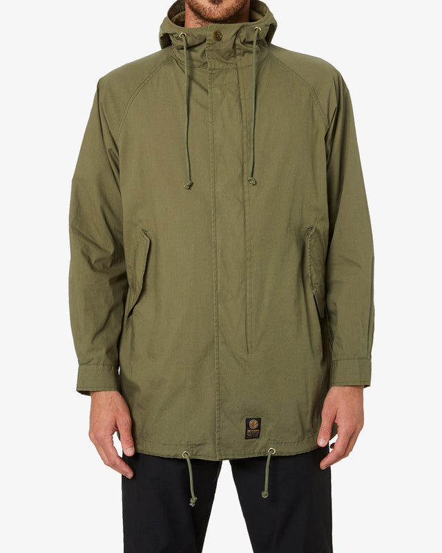 DOUGAL MILITARY PARKA - OLIVE