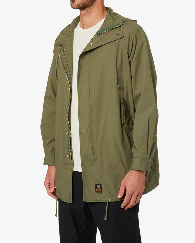 DOUGAL MILITARY PARKA - OLIVE